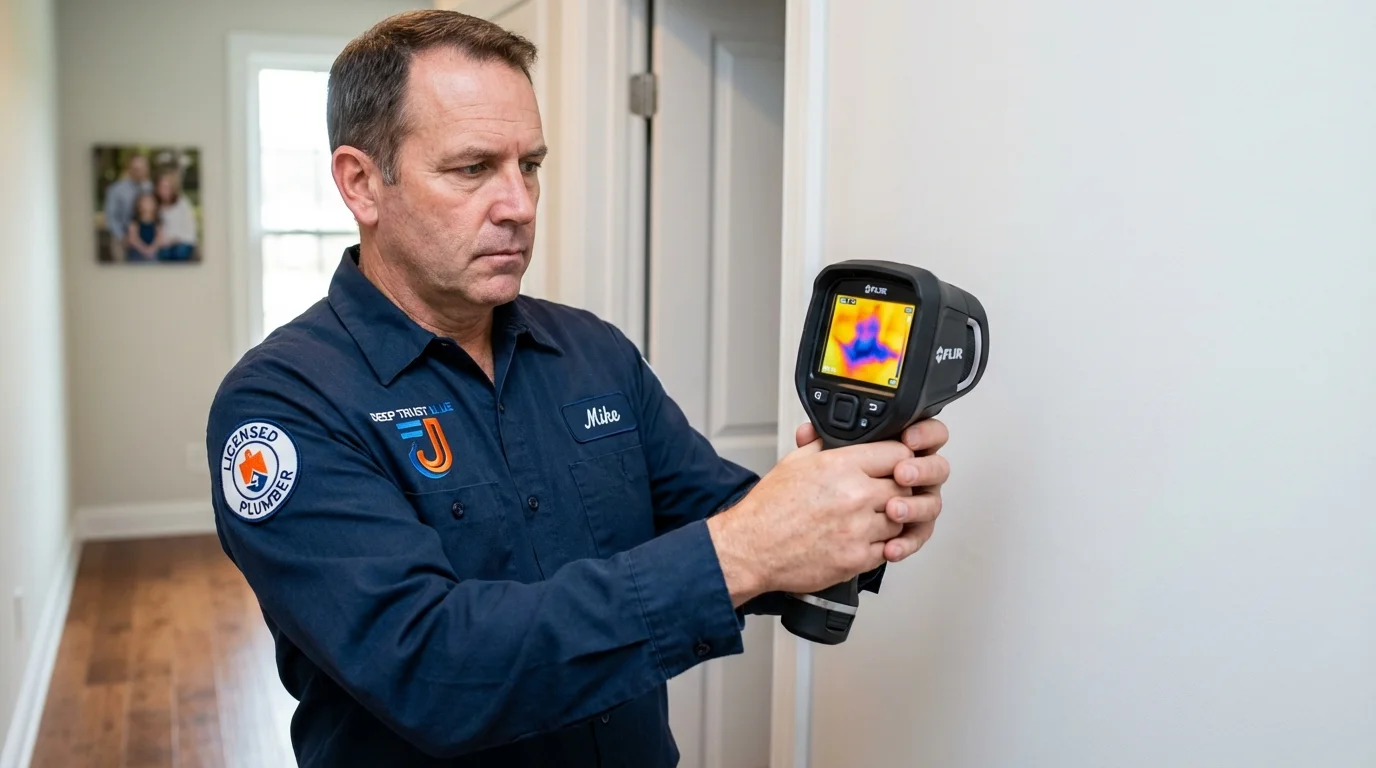 Thermal imaging leak detection by Johns Plumbing LLC in Creedmoor